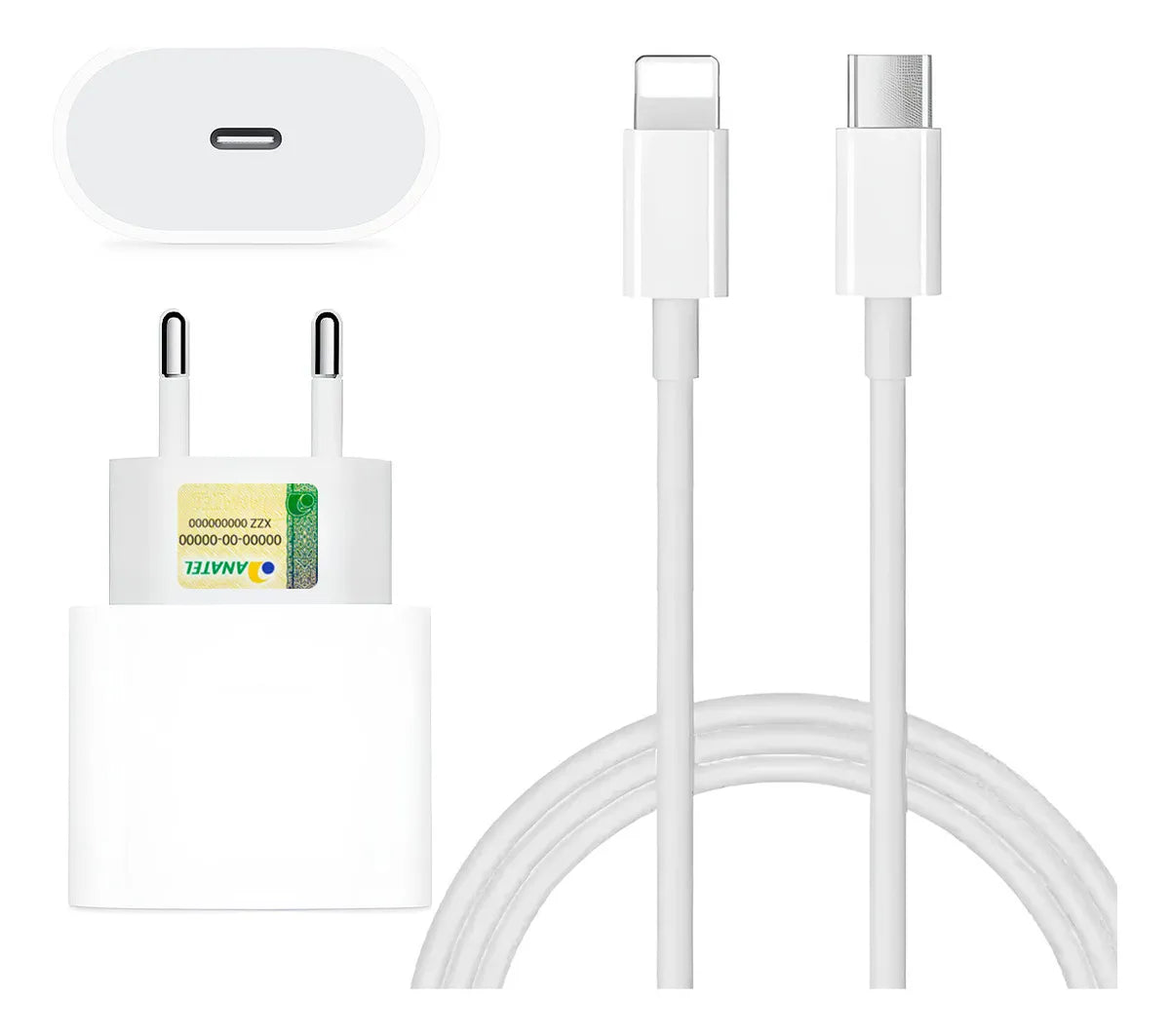 Carregador Turbo P/ iPhone 8 Plus X Xr 11 12 13 14 Pro Max Cor Branco Boyu Cell