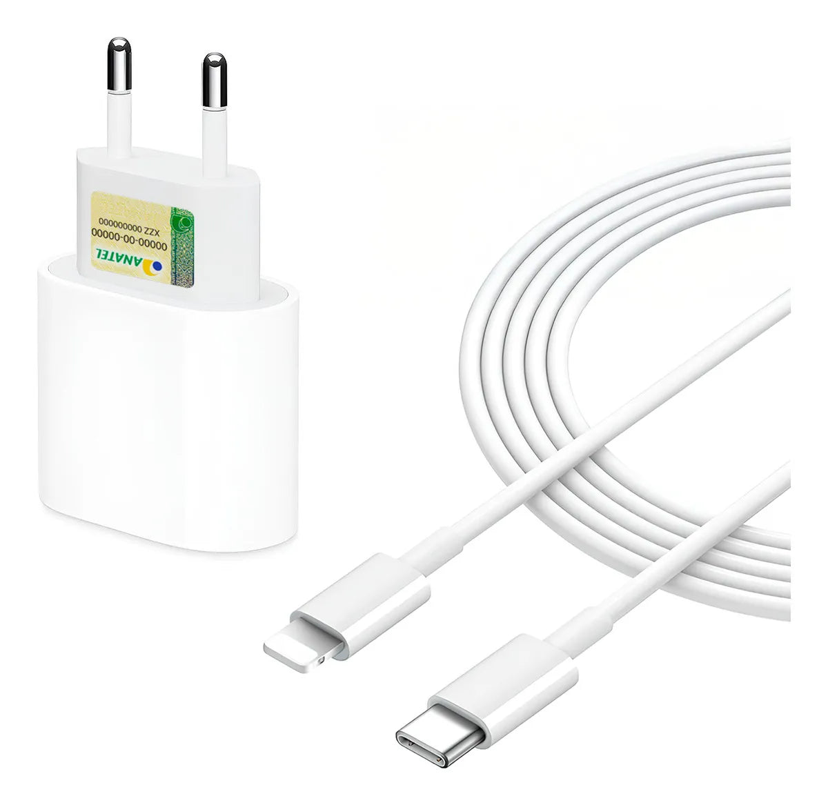 Carregador Turbo P/ iPhone 8 Plus X Xr 11 12 13 14 Pro Max Cor Branco Boyu Cell