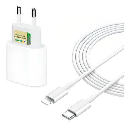 Carregador Turbo P/ iPhone 8 Plus X Xr 11 12 13 14 Pro Max Cor Branco Boyu Cell