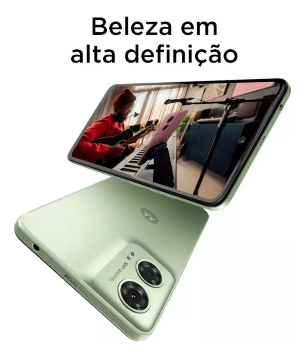 Smartphone Motorola Moto g24 - 128GB 8GB (4GB RAM+4GB Ram Boost) AI Camera 50MP Night Vision - Verde