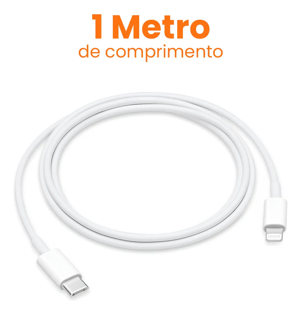 Carregador Turbo P/ iPhone 8 Plus X Xr 11 12 13 14 Pro Max Cor Branco Boyu Cell